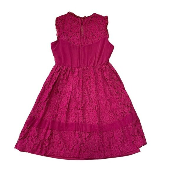 Dex Maroon Lace Mini Dress US M - Picture 2 of 8